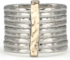 Silver Gate Breath Meditation Ring - Size 9