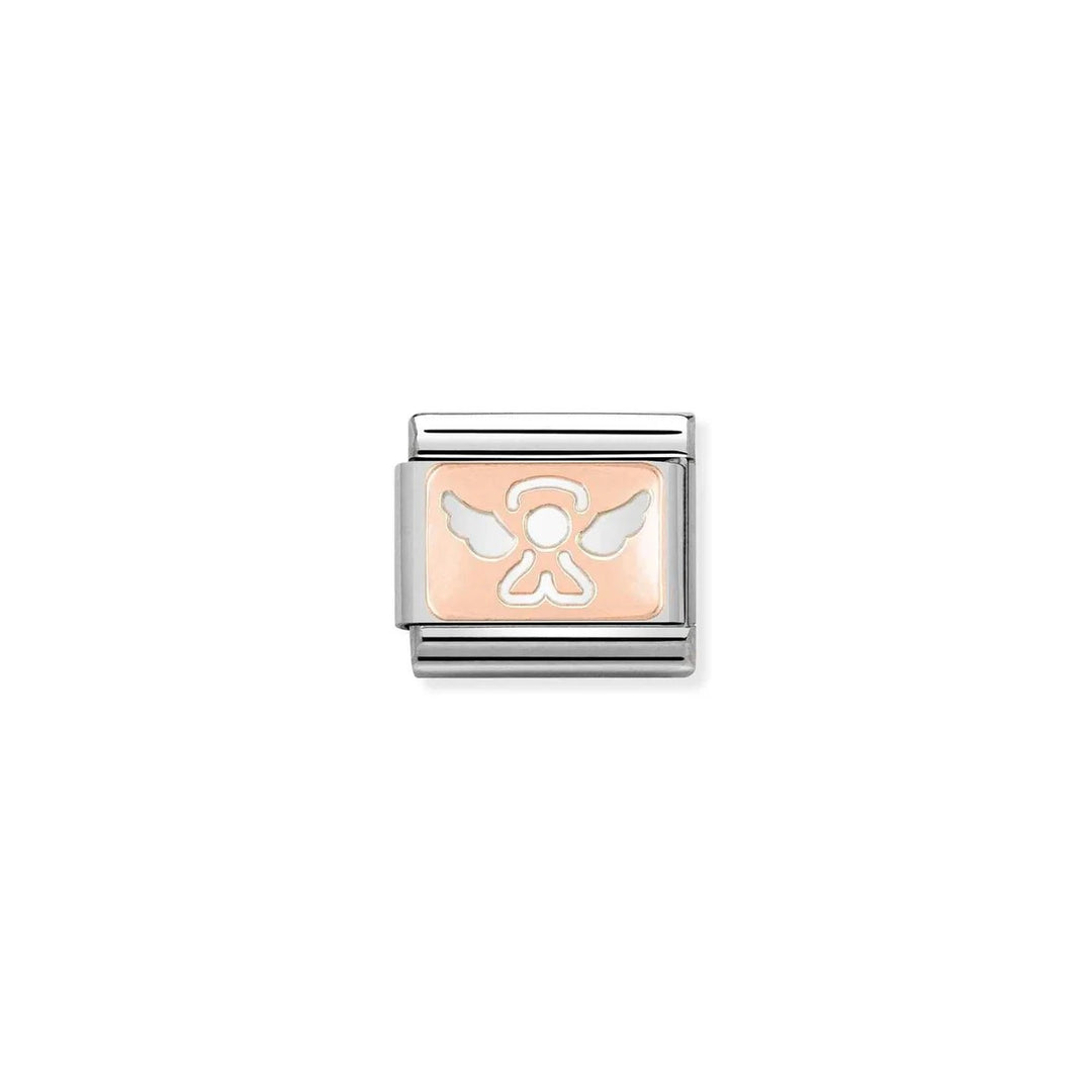 Nomintion Composable® Link, Charm, Rose Gold Plate Angel.