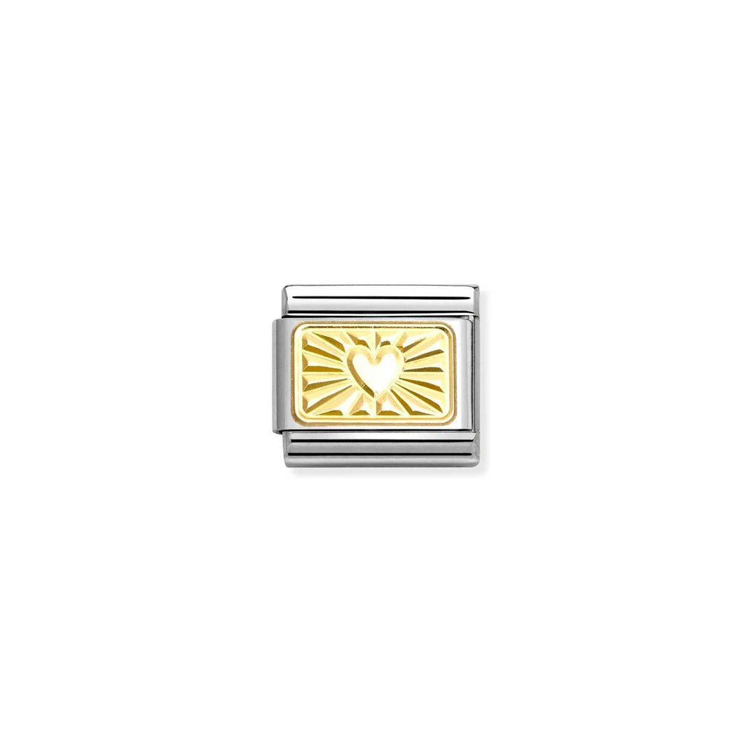 Nomination Composable® Link, Charm, Heart On Etched Plate
