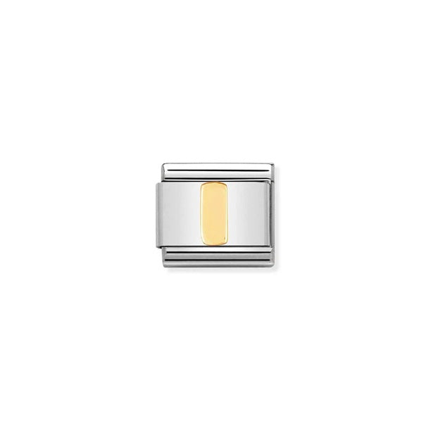 Nomination Composable® Link, Charm, Letter I in 18KT Yellow Gold