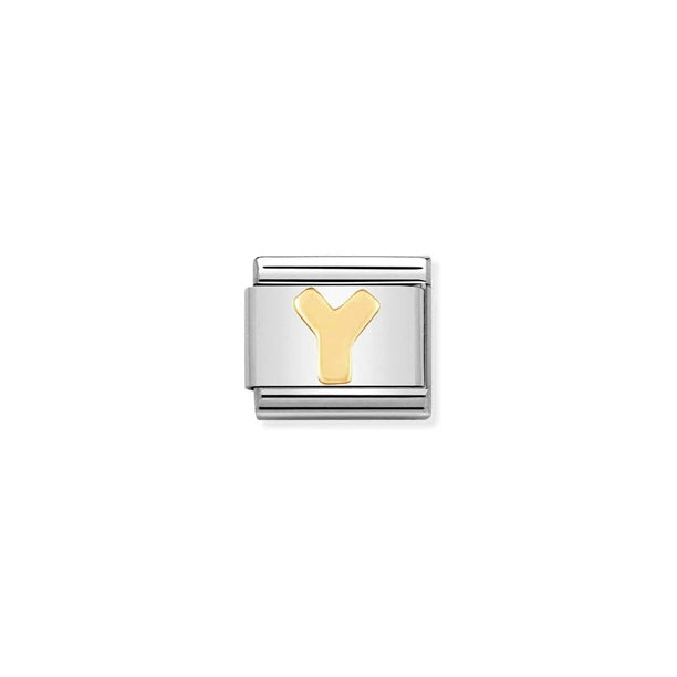 Nomination Composable® Link, Charm, Letter Y in 18KT Yellow Gold