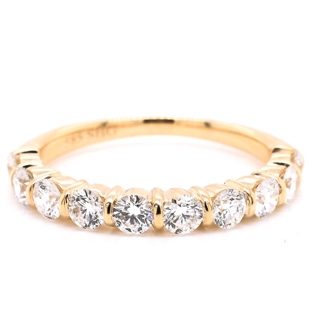 Graziella 14KT Yellow Gold 0.71CTW Diamond Wedding Band - Size 6.5