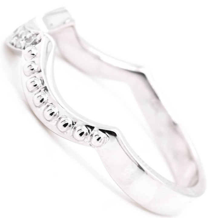 Graziella 14KT White Gold 0.13CTW Diamond Band Wedding Band - Size 7