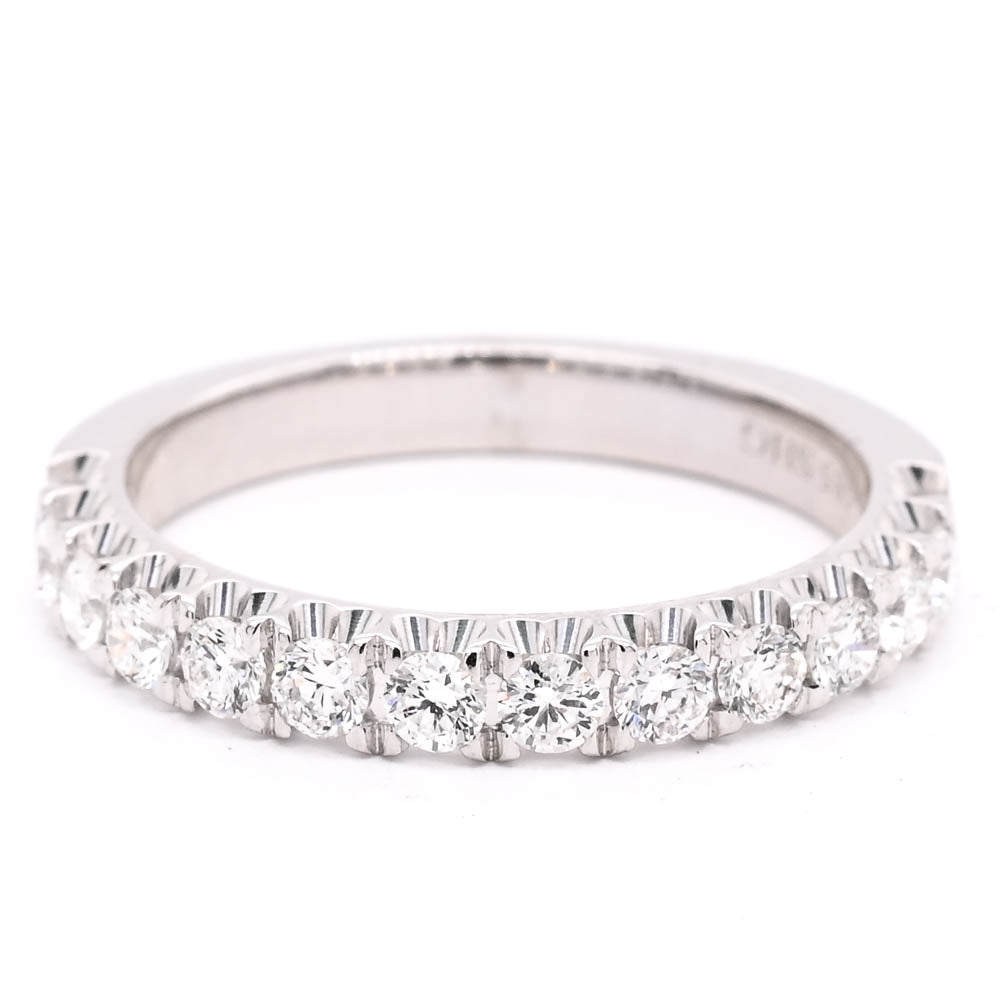 Graziella 14KT White Gold 0.59CTW Diamond Wedding Band - Size 6.5