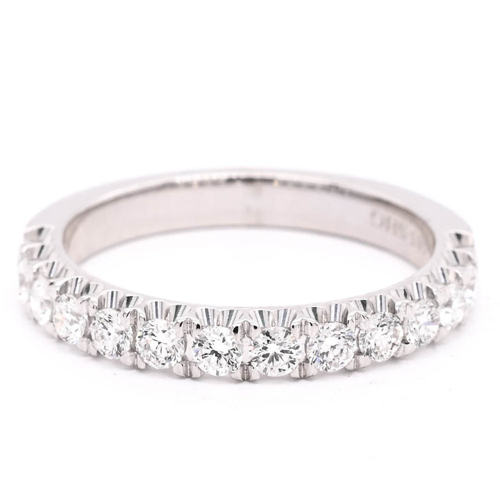Graziella 14KT White Gold 0.59CTW Diamond Wedding Band - Size 6.5