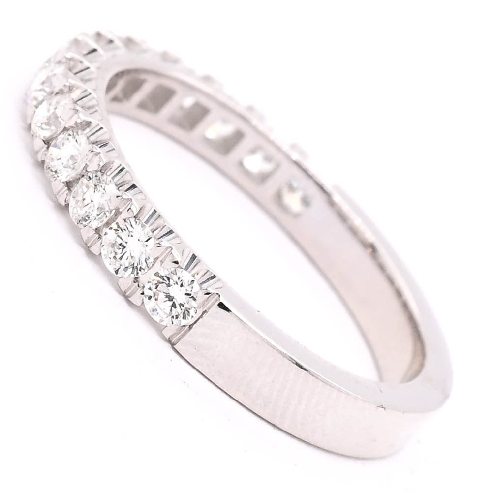 Graziella 14KT White Gold 0.59CTW Diamond Wedding Band - Size 6.5