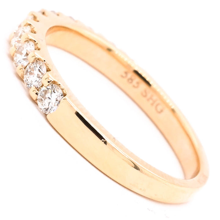Graziella 14KT Yellow Gold 0.72CTW Diamond Wedding Band - Size 6.5