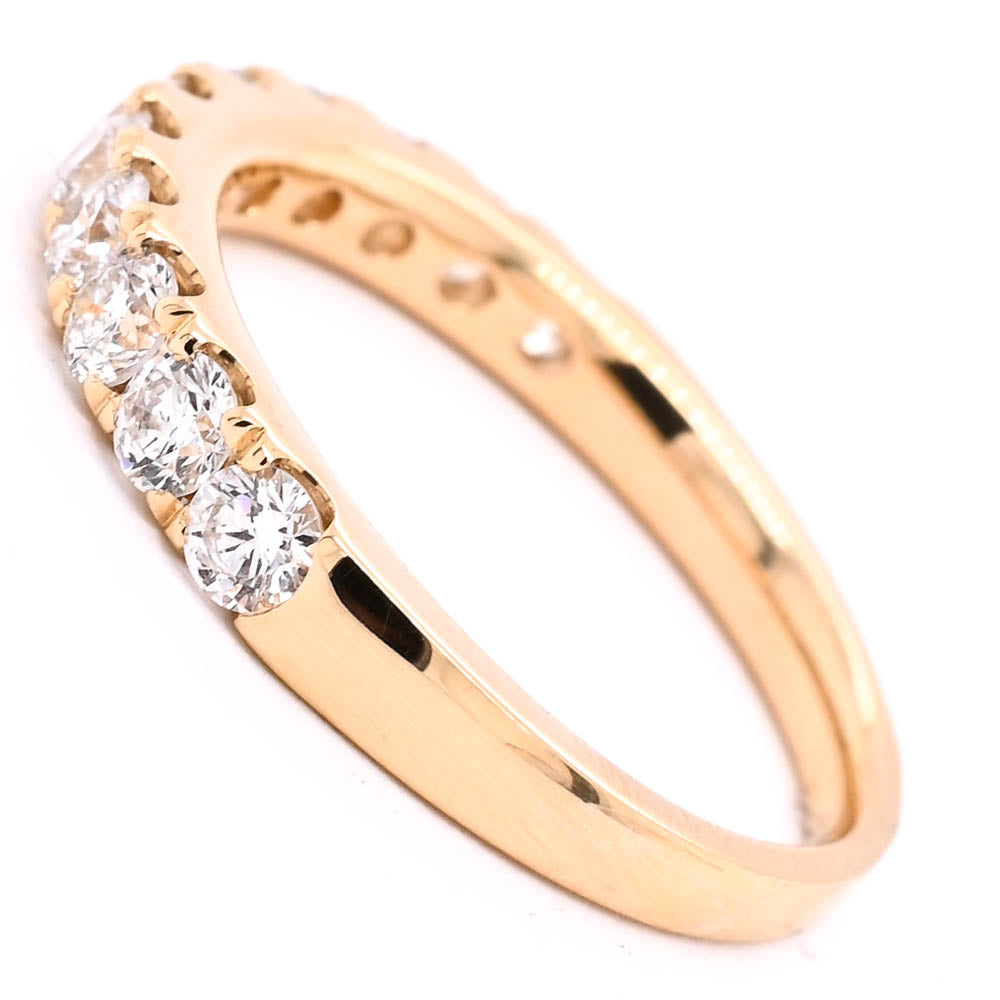 Graziella 14KT Yellow Gold 0.89CTW Diamond Wedding Band - Size 6.5