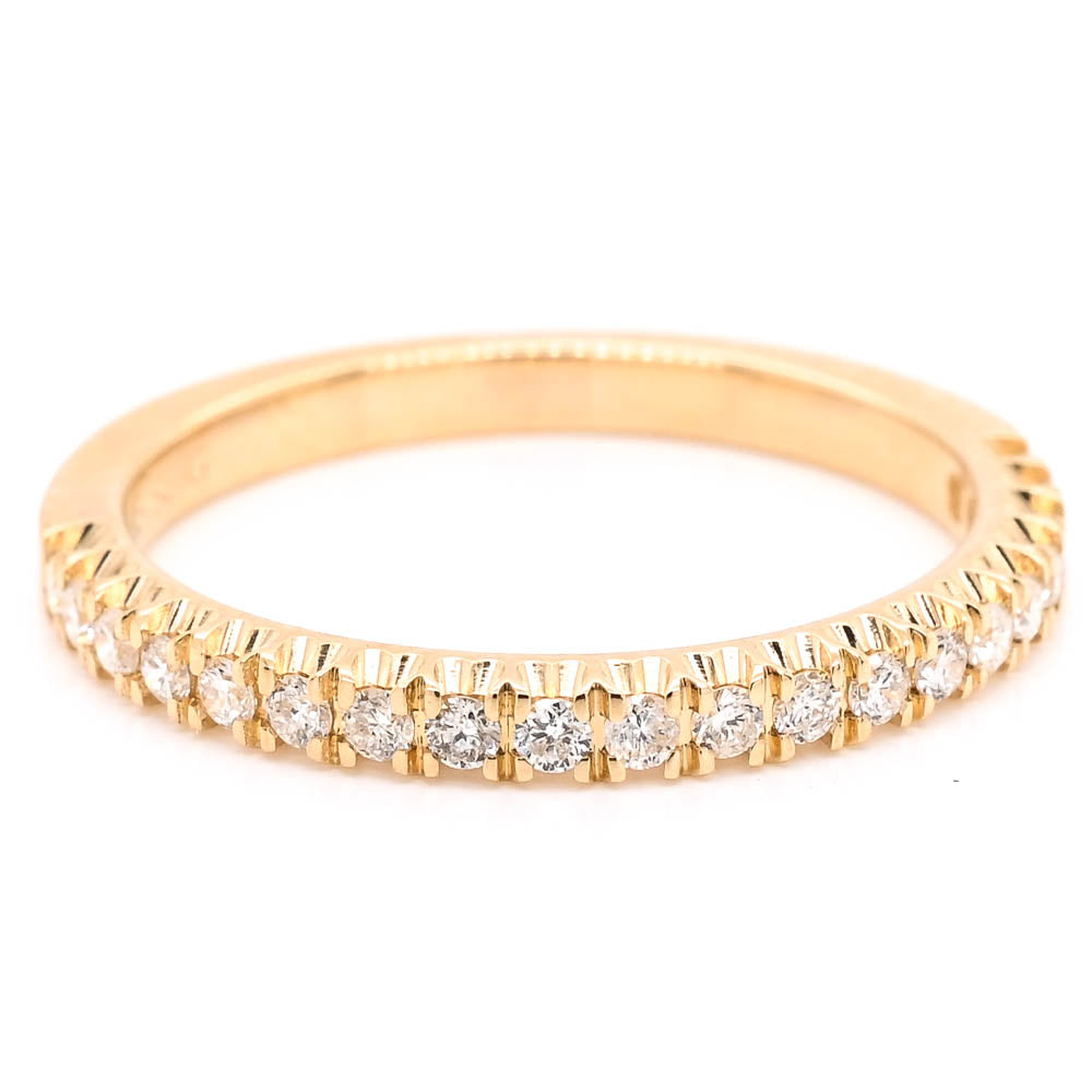 Graziella 14KT Yellow Gold 0.26CTW Diamond Wedding Band - Size 6.5