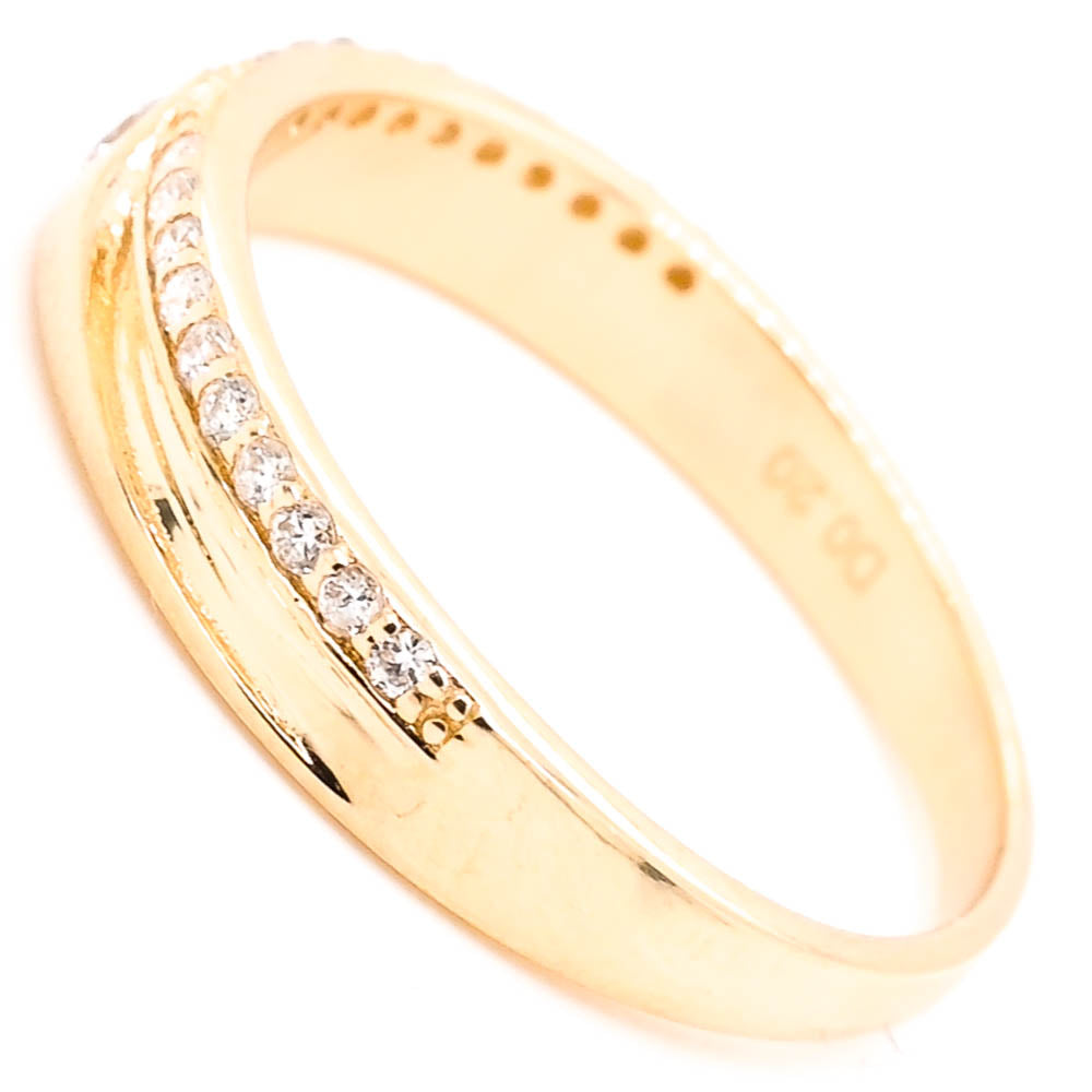 14KT Yellow Gold 0.20CTW Diamond Wedding Band