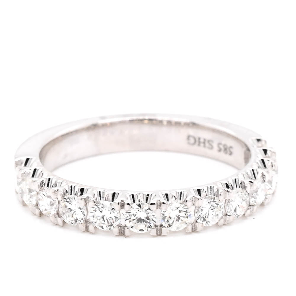 Graziella 14KT White Gold 0.70CTW Diamond Wedding Band - Size 6