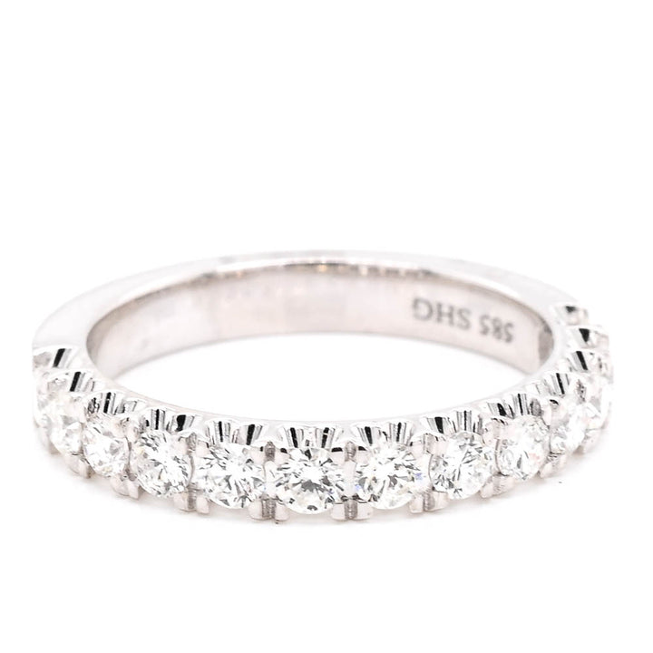 Graziella 14KT White Gold 0.70CTW Diamond Wedding Band - Size 6