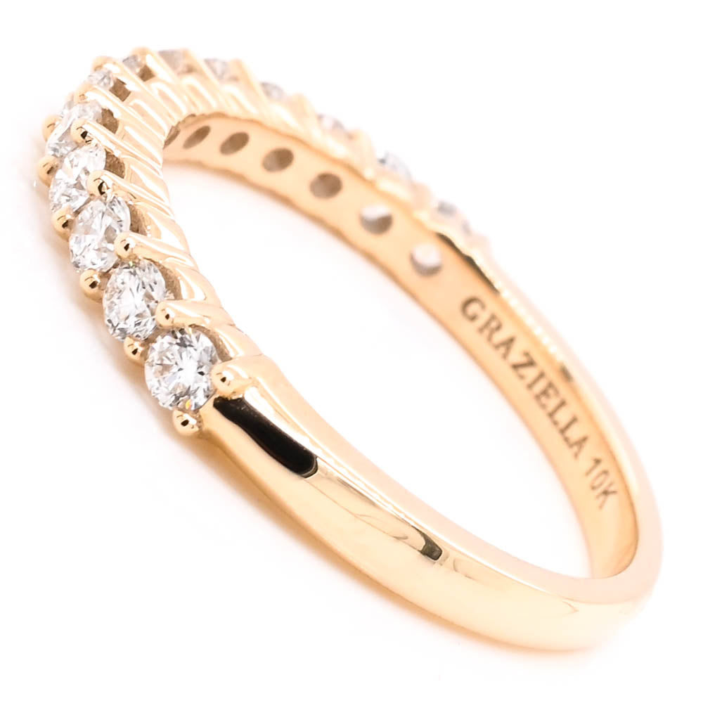 10KT Yellow Gold 0.50CTW Round Brilliant Lab-Grown Diamond Wedding Band