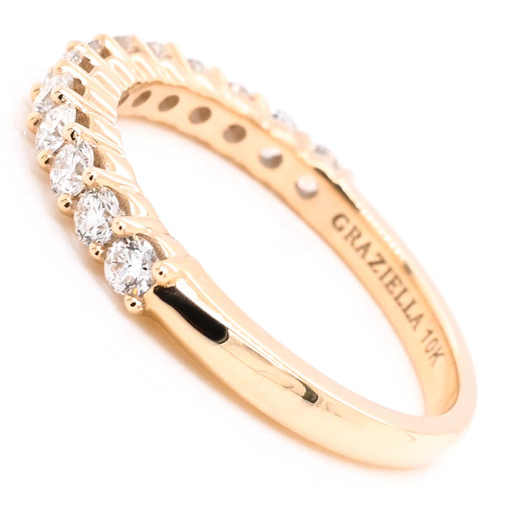 10KT Yellow Gold 0.50CTW Round Brilliant Lab-Grown Diamond Wedding Band