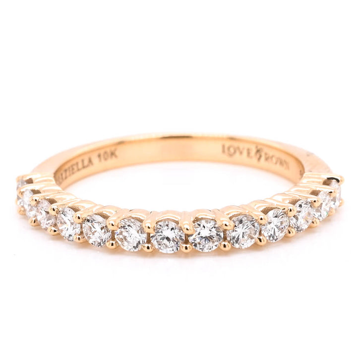 10KT Yellow Gold 0.50CTW Round Brilliant Lab-Grown Diamond Wedding Band
