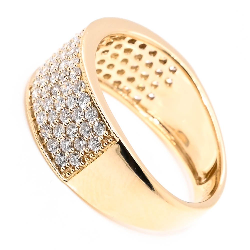 Graziella 14KT Yellow Gold 0.95CTW Diamond Celebration Ring - Size 6.5