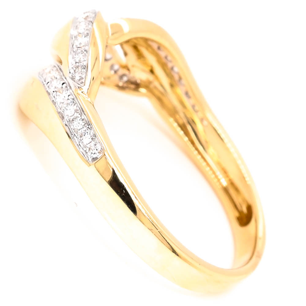 Graziella 14KT Yellow Gold 0.26CTW Diamond Celebration Ring - Size 6.5