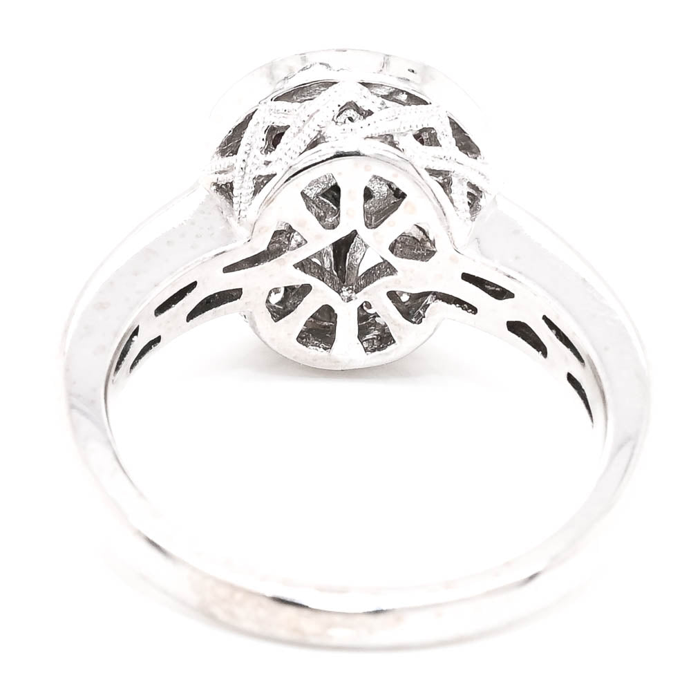 Graziella 14KT White Gold 0.25CTW Diamond Celebration Ring - Size 7