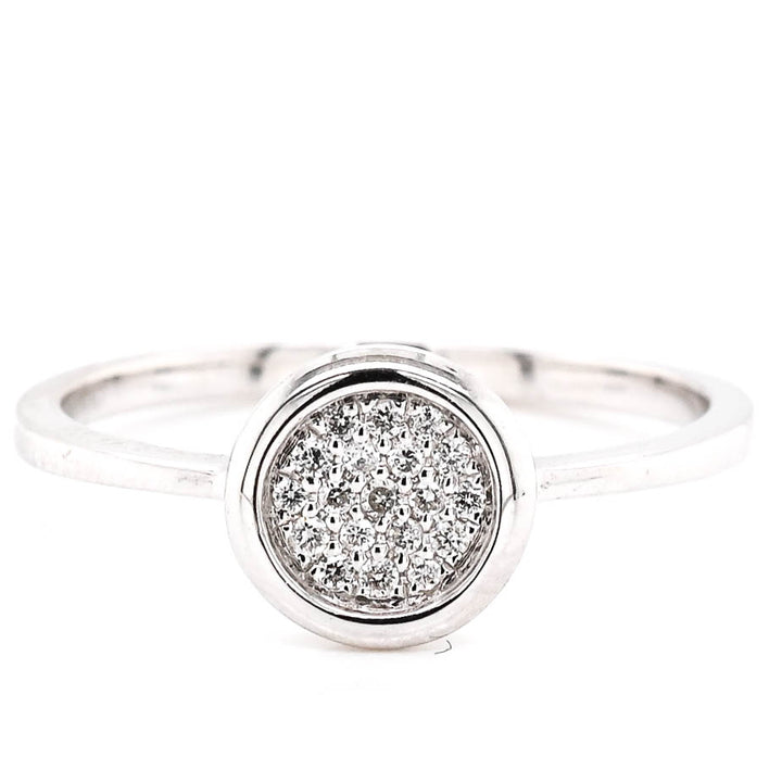 Graziella 14KT White Gold 0.07CTW Diamond Ring - Size 6
