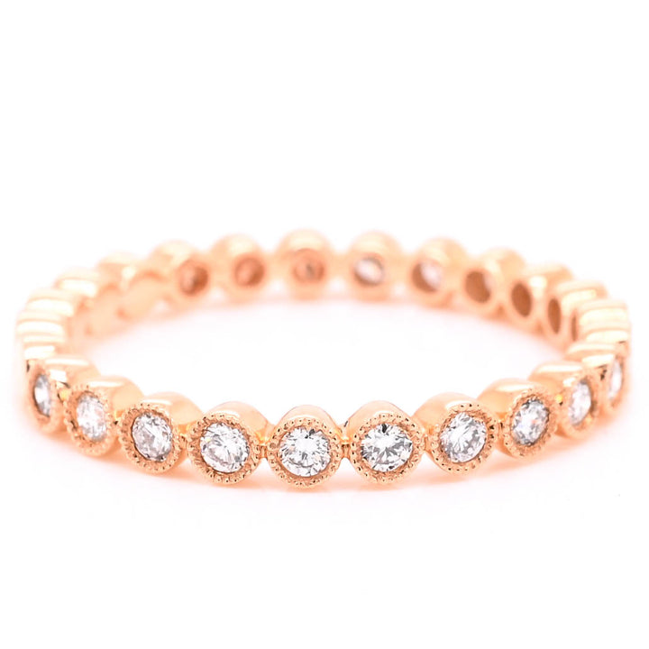 Graziella 18KT Rose Gold 0.31CTW Diamond Ring - Size 6.5