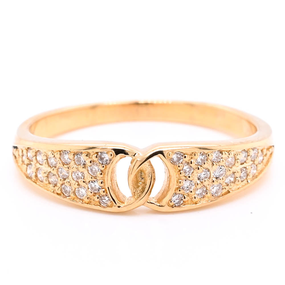 Graziella 14KT Yellow Gold 0.19CTW Diamond Ring - Size 6
