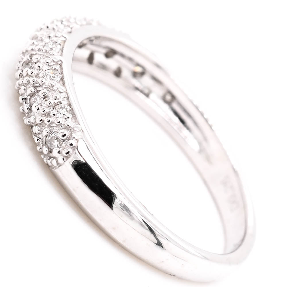 Graziella 14KT White Gold 0.26CTW Diamond Ring - Size 6.25