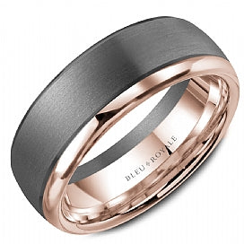 Bleu Royale  14KT Rose Gold & Tantalum Wedding Band.