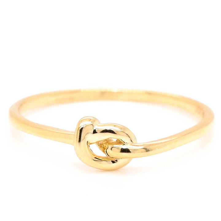 Graziella 10KT Yellow Gold Love Knot Ring - Size 7.25