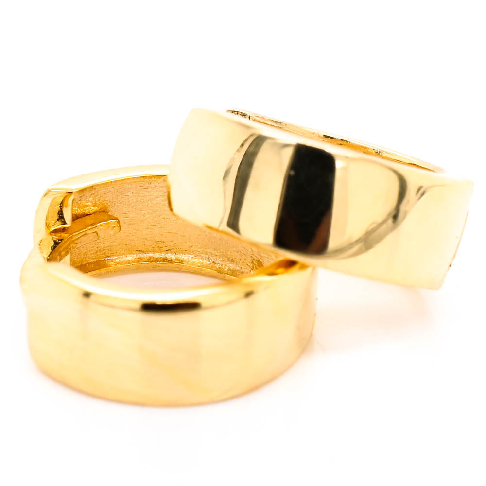 Graziella 10KT Yellow Gold 14mm Huggie Earrings