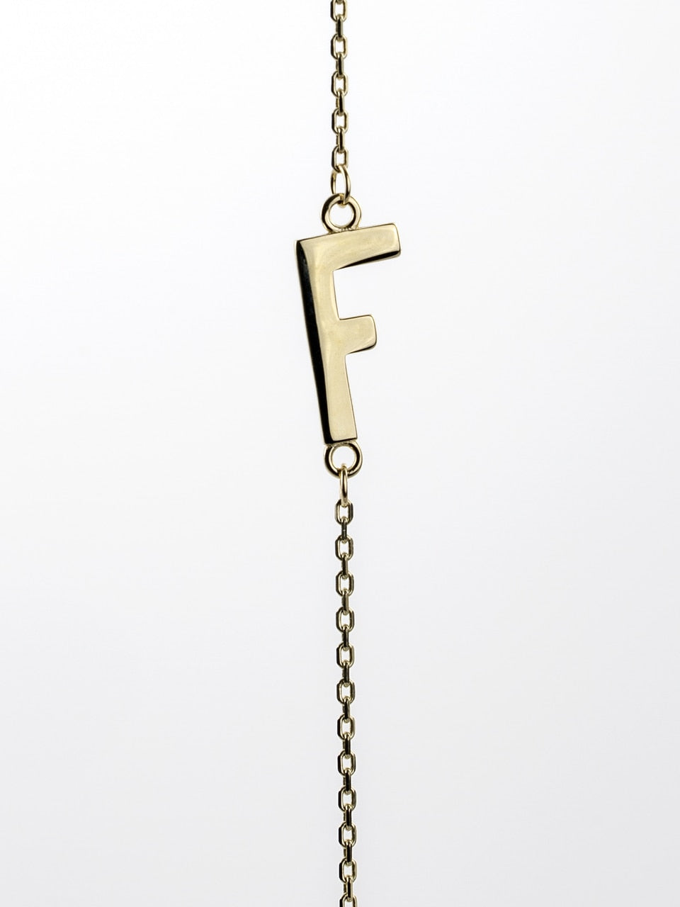 Graziella 10KT Yellow Gold 7.5 Bella Me Letter F Bracelet