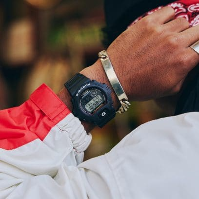 G-Shock Digital 6900 Series Watch. DW5600RL-1 - The Crimson Stealth Square
