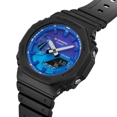 G-Shock 2100 Series Watch. GA2100FL-1A - he Cyber-Neon "CasiOak"