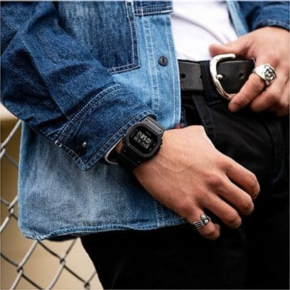 G-Shock Digital Watch. DW5600BB-1 - The Absolute Stealth Square