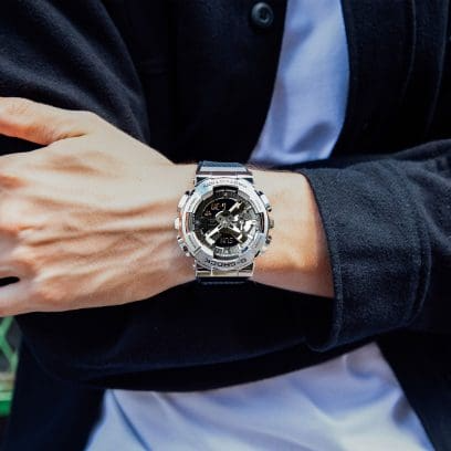 G-Shock Watch. GM110-1A -The "Industrial Steel" Analog-Digital