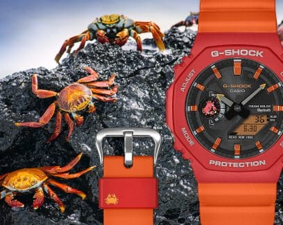 Casio ANALOG-DIGITAL  Charles Darwin Foundation  2100 Series Watch. GAB2100DF-4A - The "Solar Flare" CasiOak