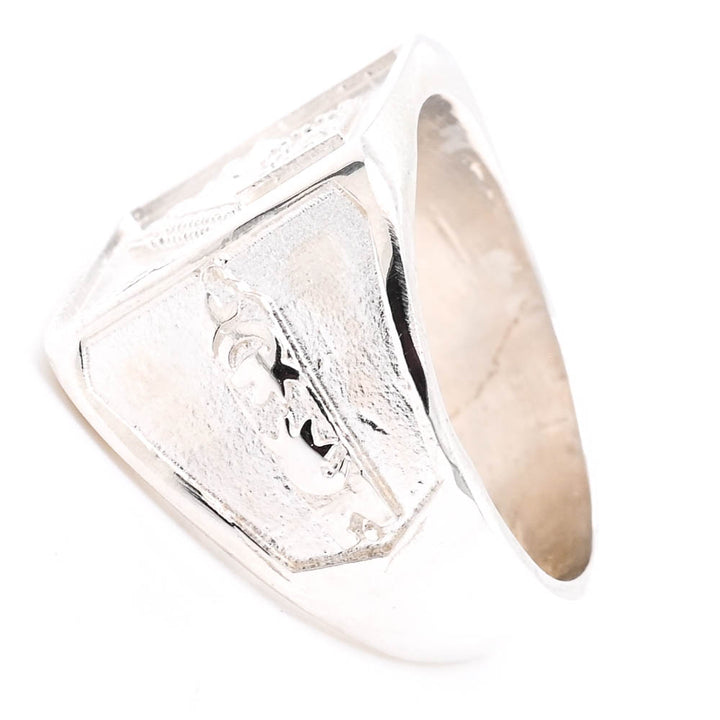 Sterling Silver Square Masonic Ring.