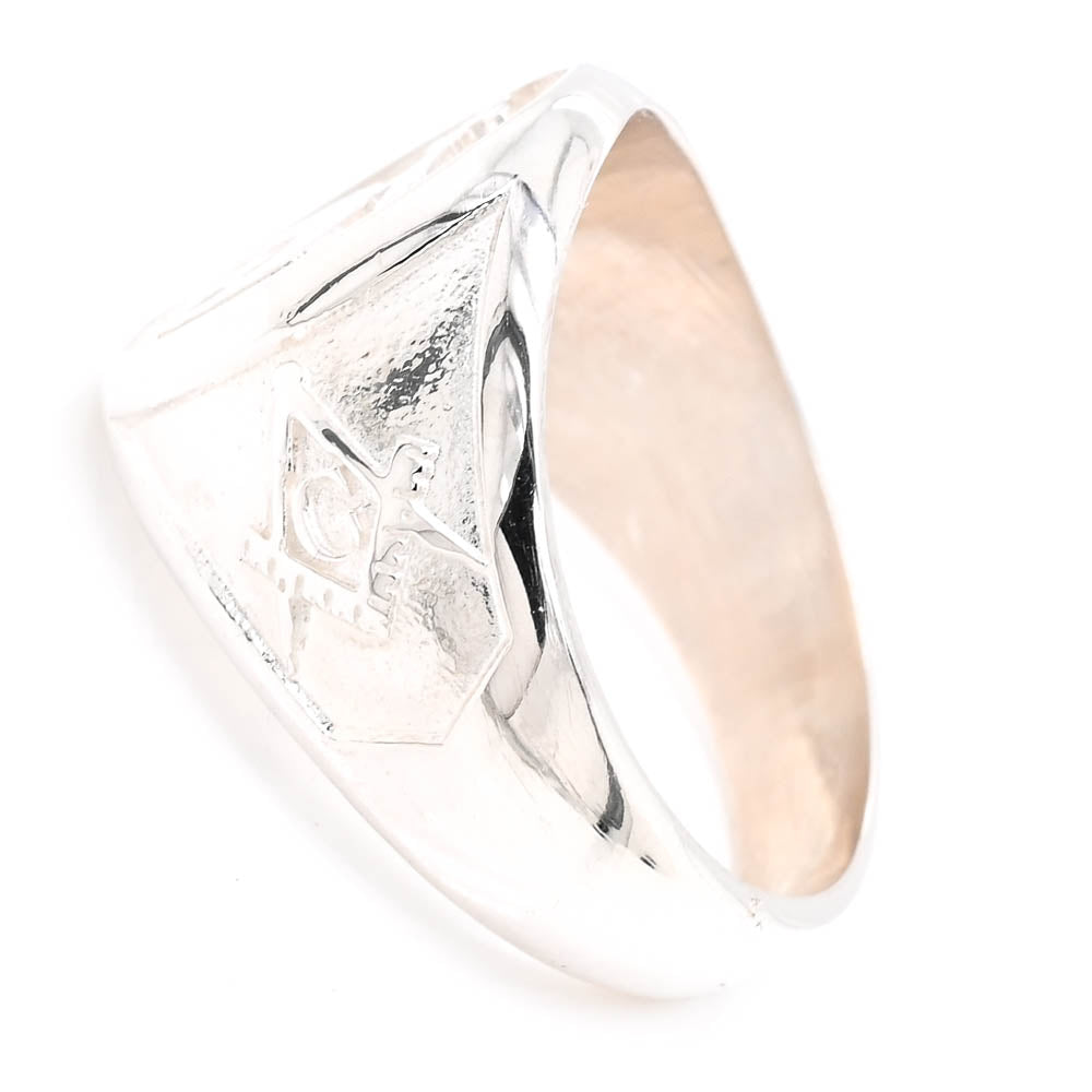 Sterling Silver Oval Shriners Ring.