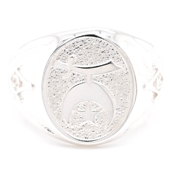 Sterling Silver Oval Shriners Ring.