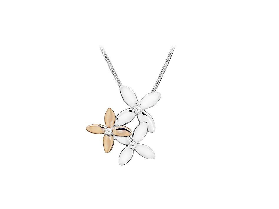 Larus Sterling Silver 18 Cubic Zirconia Necklace