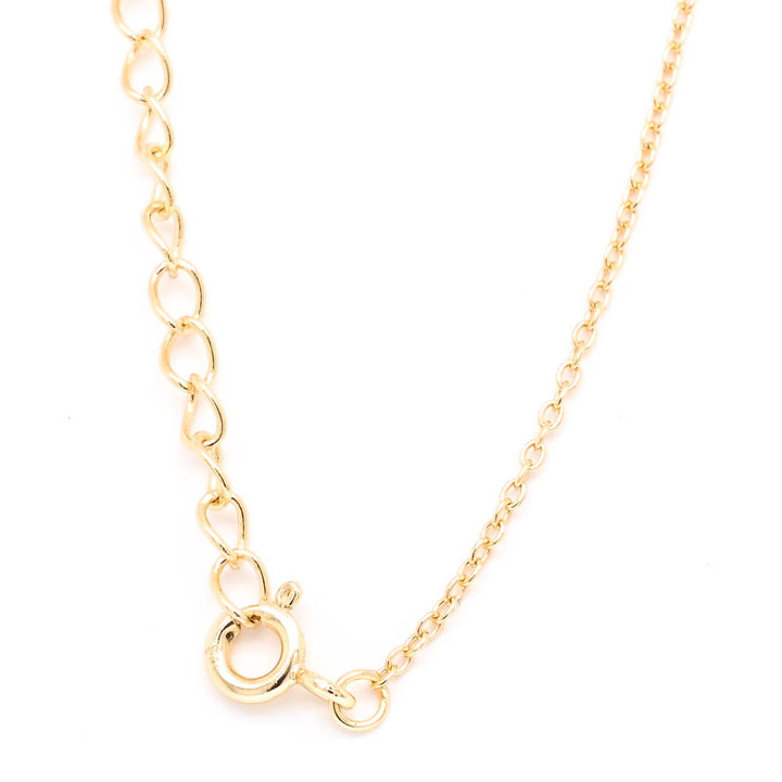 Graziella Sterling Silver Gold Vermeil 18 Cubic Zirconia Clover Necklace