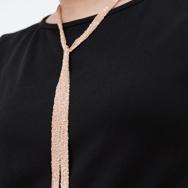 Graziella Sterling Silver Gold Vermeil 36" 15mm Mesh Chain Scarf Neckl