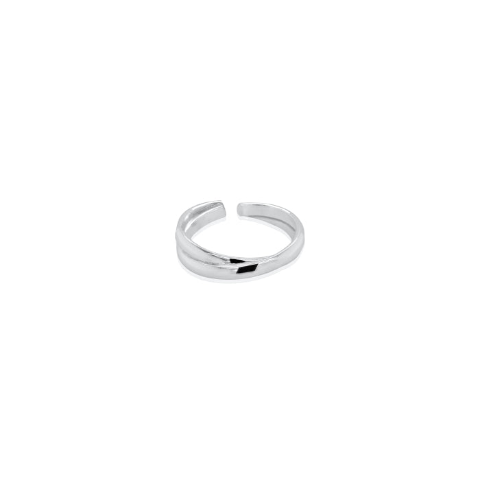 Sterling Silver Double Rings Toe Ring
