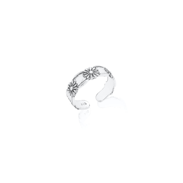 Sterling Silver Daisy Toe Ring.