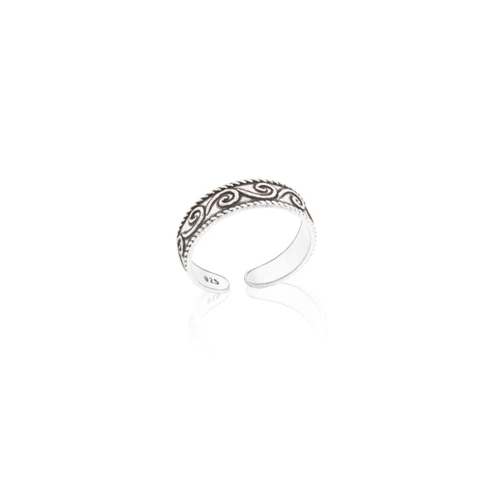 Sterling Silver Rolling Wave Toe Ring