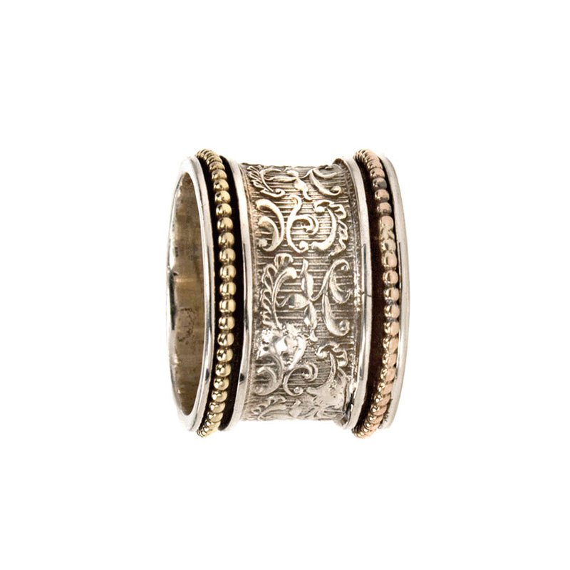 Silver Gate Mystic Meditation Ring - Size 8