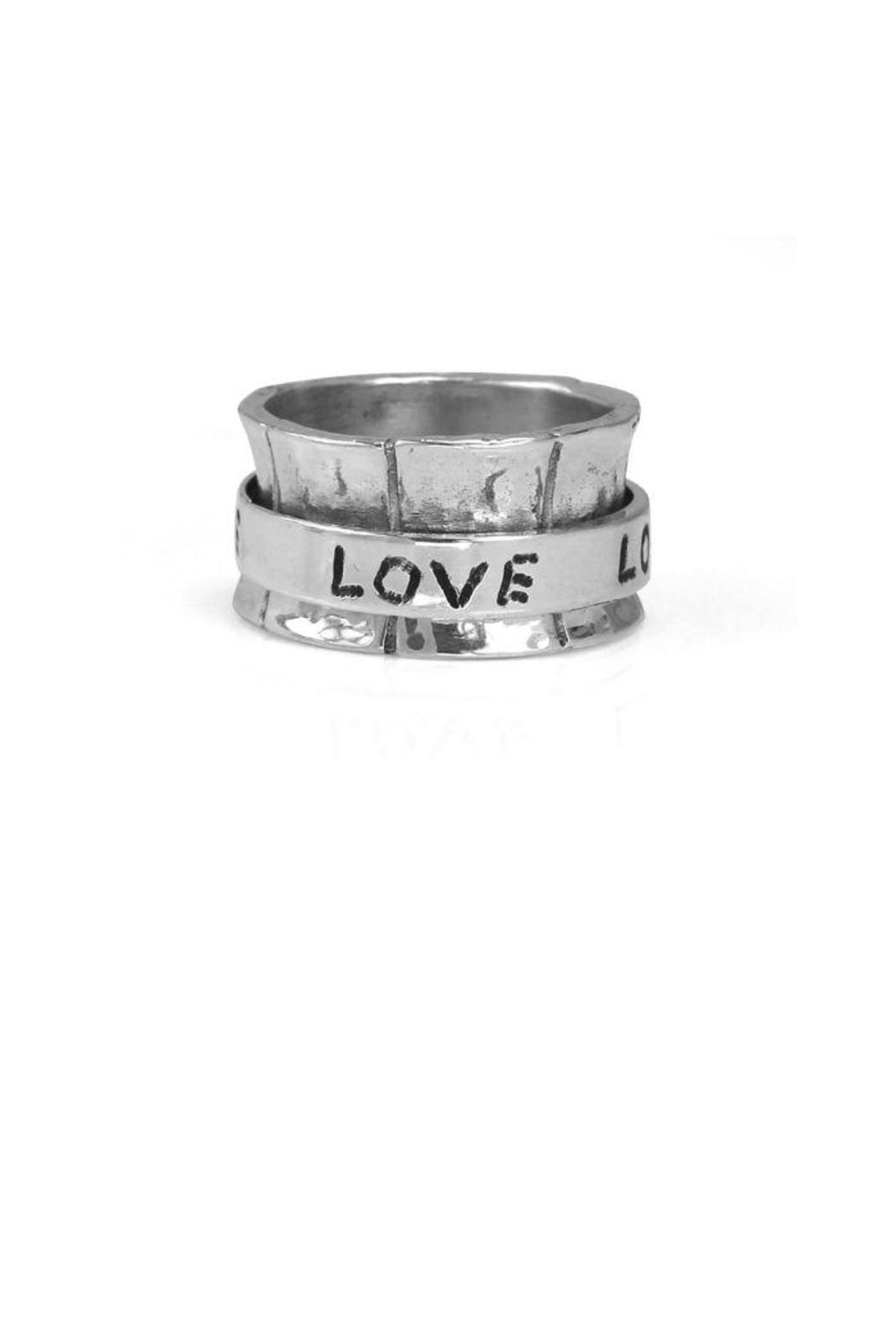 Silver Gate Love Meditation Ring - Size 5.5