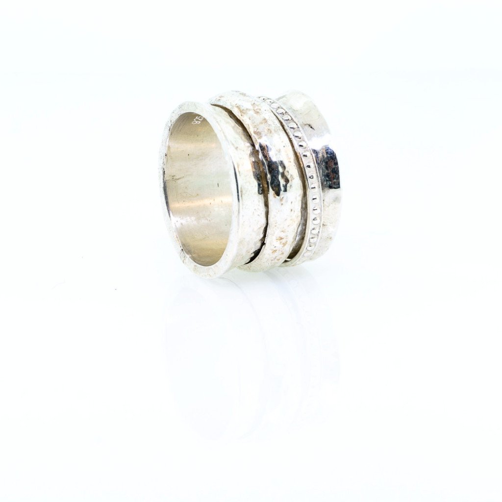 Silver Gate Peace Meditation Ring - Size 10