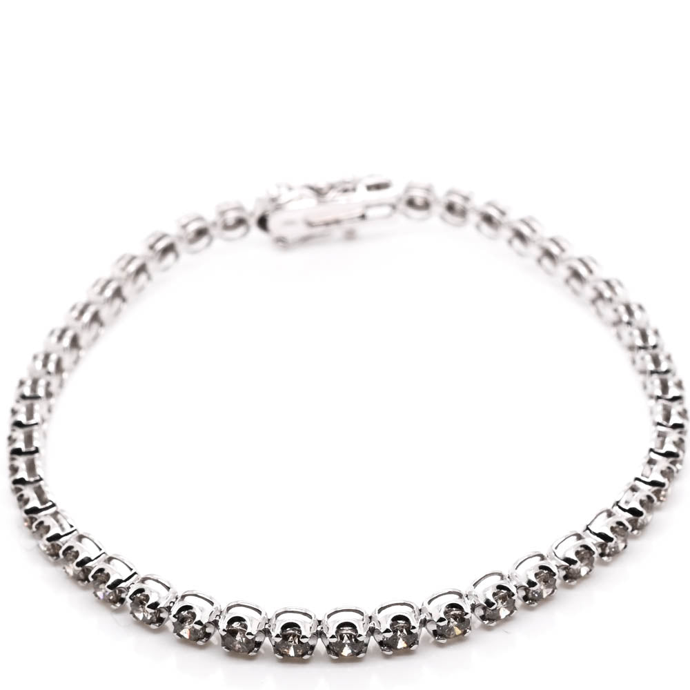 14KT White Gold 7.5" 4.00CTW Si H-I Colour Diamond Tennis Bracelet.