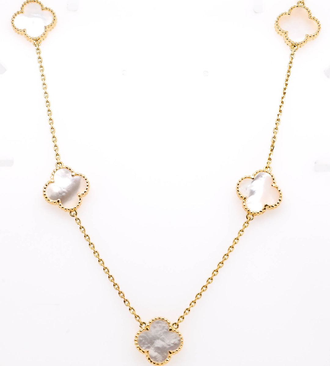 10KT Yellow Gold 18" Mother Of Pearl Necklace