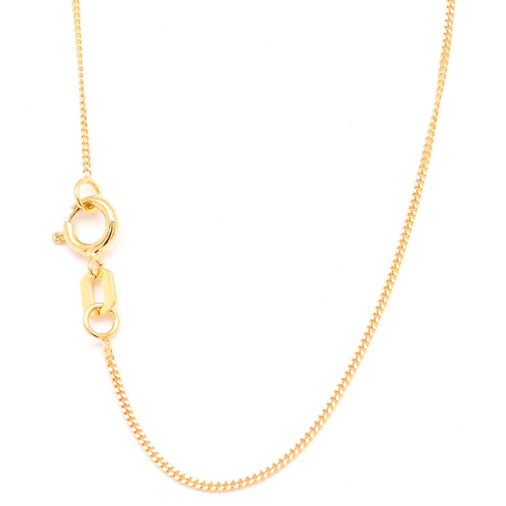 Graziella 10KT Yellow Gold 18" 0.25CT Oval Shape Emerald Necklace.